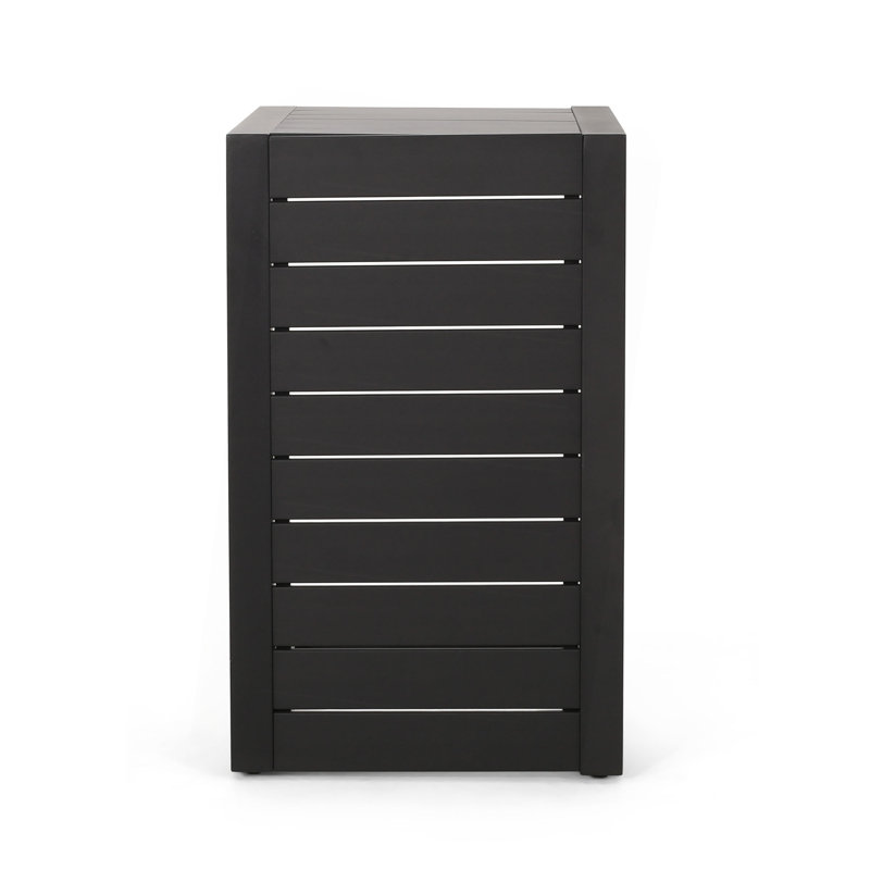 CAPE CORAL ALU C-Shaped Table, Black
