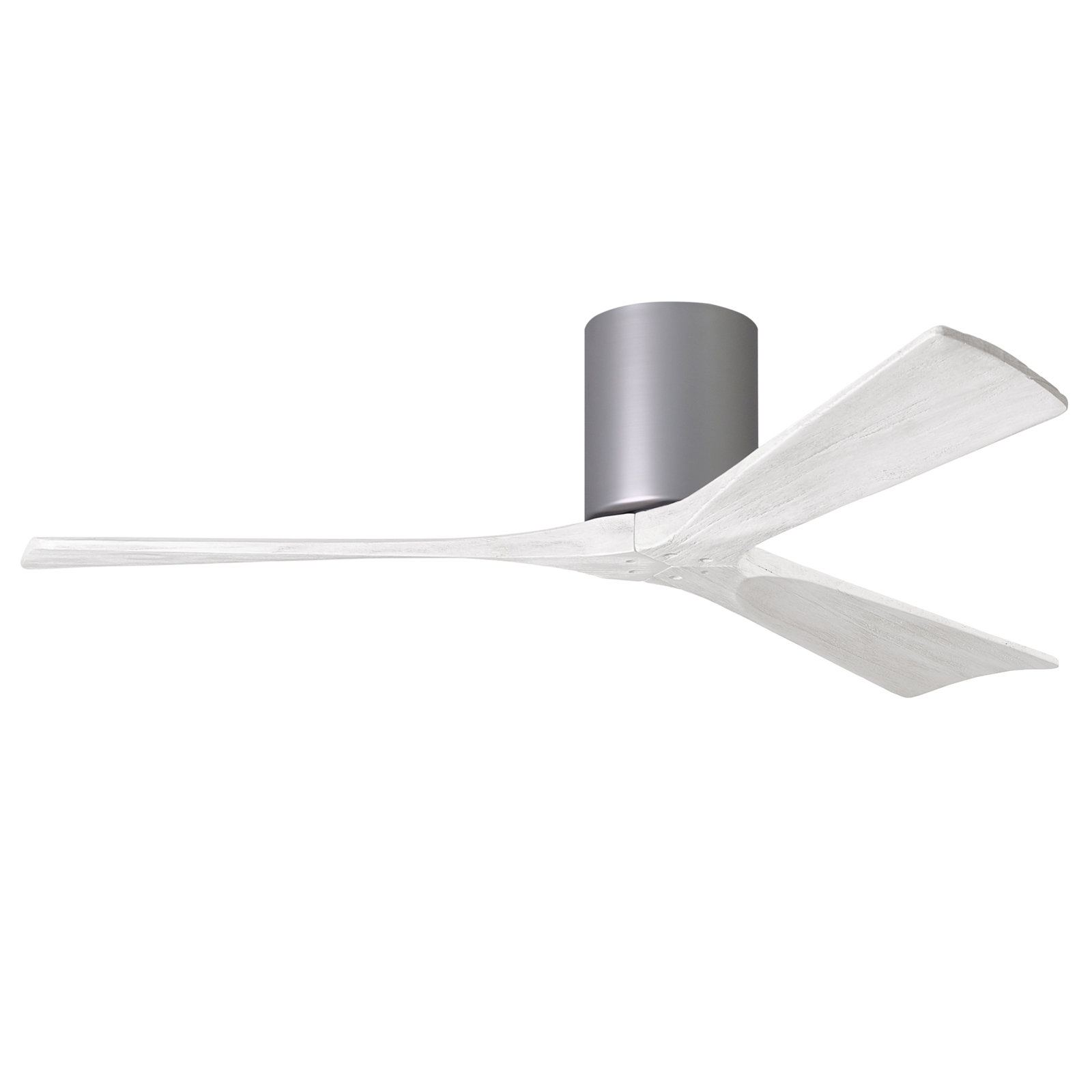 Olivier 3 Blade Ceiling Fan, Brushed Nickel, Matte White, 52"