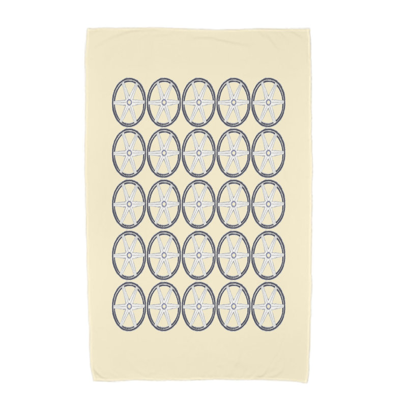 Serviette de bain à imprimé géométrique Aksel, Jaune
