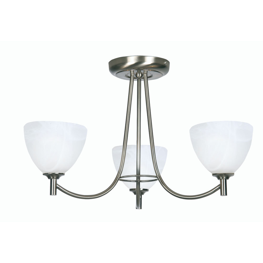 Hongshuo Frosted Glass Semi Flush Mount