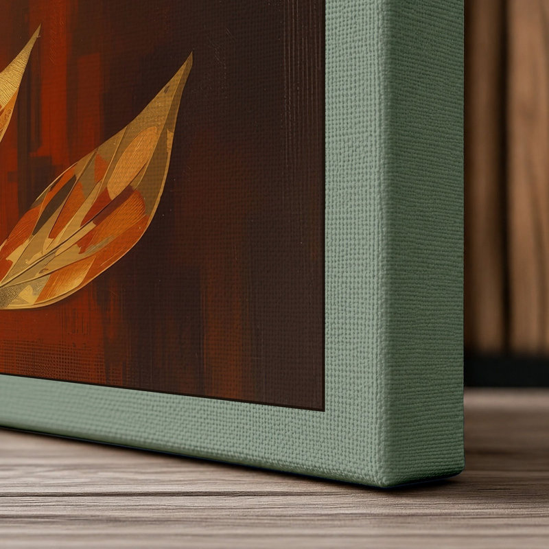 Autumn Branch Study Botanical - Wrapped Canvas, 24x16 - 61.0 x 40.6 cm, Sage Border