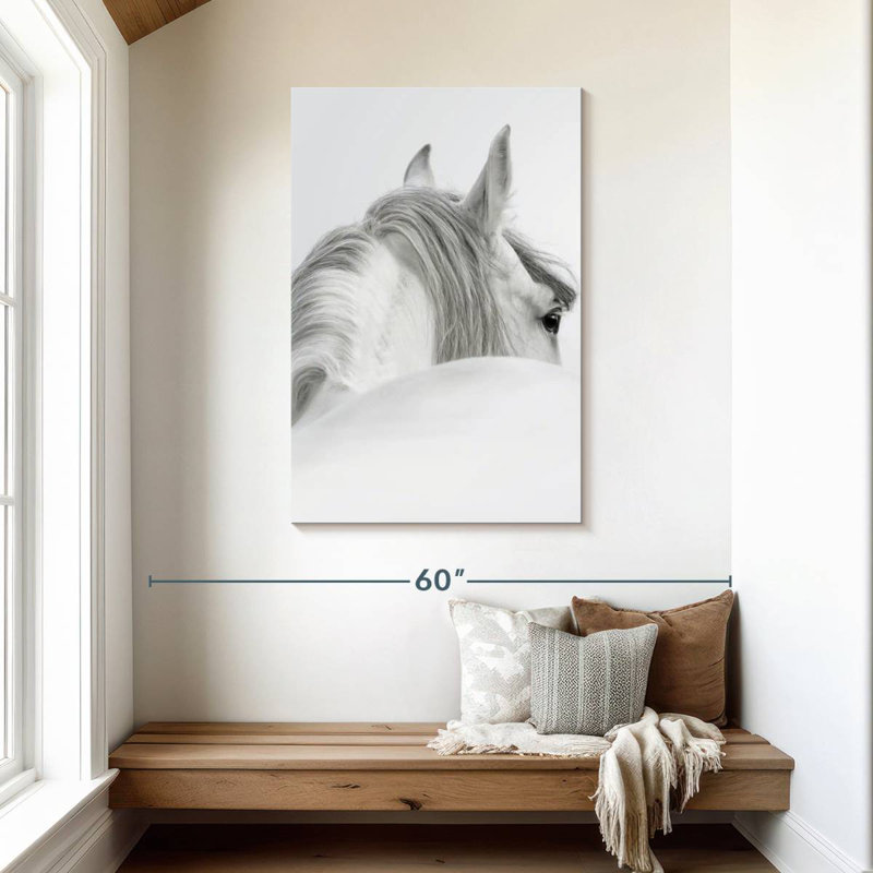 Brampt Gray Haired Horse, 45" H x 30" W