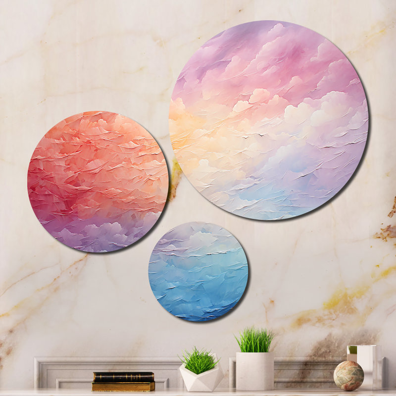 «Colorful Sky Photo Misty Morning», ensemble de reproductions d'art en métal