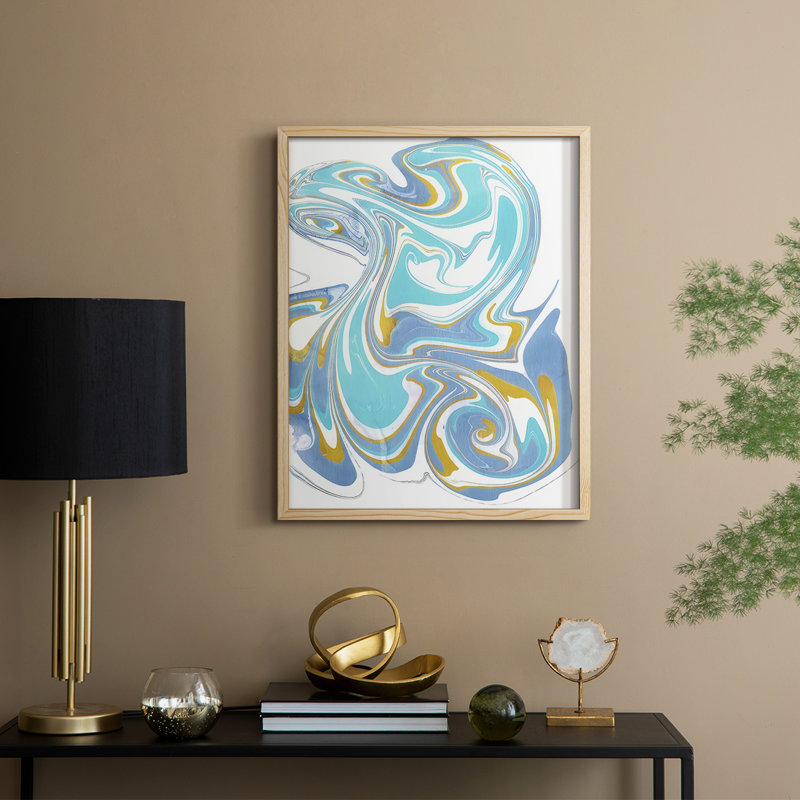 Galaxie VI, reproduction encadrée - bois massif, Naturel, H 11 po x l 9 po