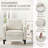 Wide Upholstered Accent Chair Faux Leather Armchair-208523190
