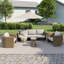 Ensemble de conversation pour patio en osier H 26 po Lenore