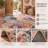Bohemian Area Rug, Vintage Floral Pattern Soft Fluffy Carpet for Living Room, Bedroom, Dining Room, Washable Durable Boho Home Decor-2075942076