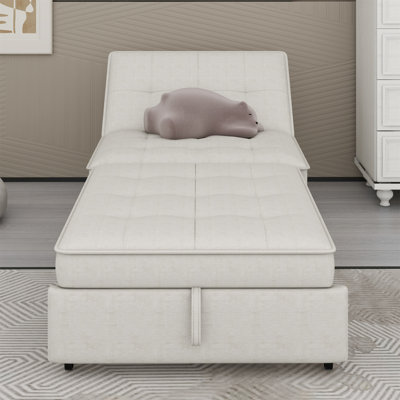 Multi-Function Folding Chair Bed With Storage Pocket And USB Port
