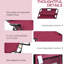 Chaise de piscine rouge. 21 chaises longues pliantes avec coussin et poche. Pour la plage, le patio, la pelouse. Structure en métal. Confortable. Fauteuil de bronzage compact pour le transport. Avec. Cadre,