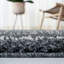 Tapis rayé gris foncé / ivoire Siragan-452833479