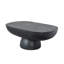 Table basse ovale noire - Piédestal en oxyde de magnésium de 36 po de longueur x 24 po de largeur x 15 po de hauteur pour le salon