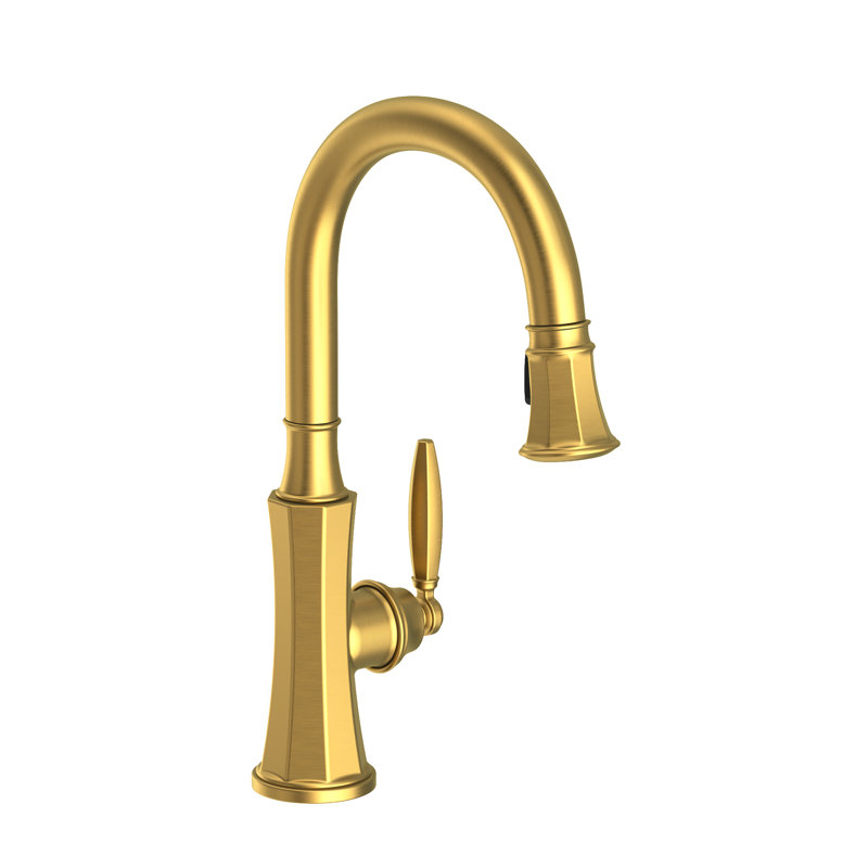 Metropole Single Handle Pull Down Kitchen Faucet, Satin Brass (PVD)