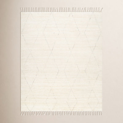 Talon Hand-Knotted Geometric Cream Rug