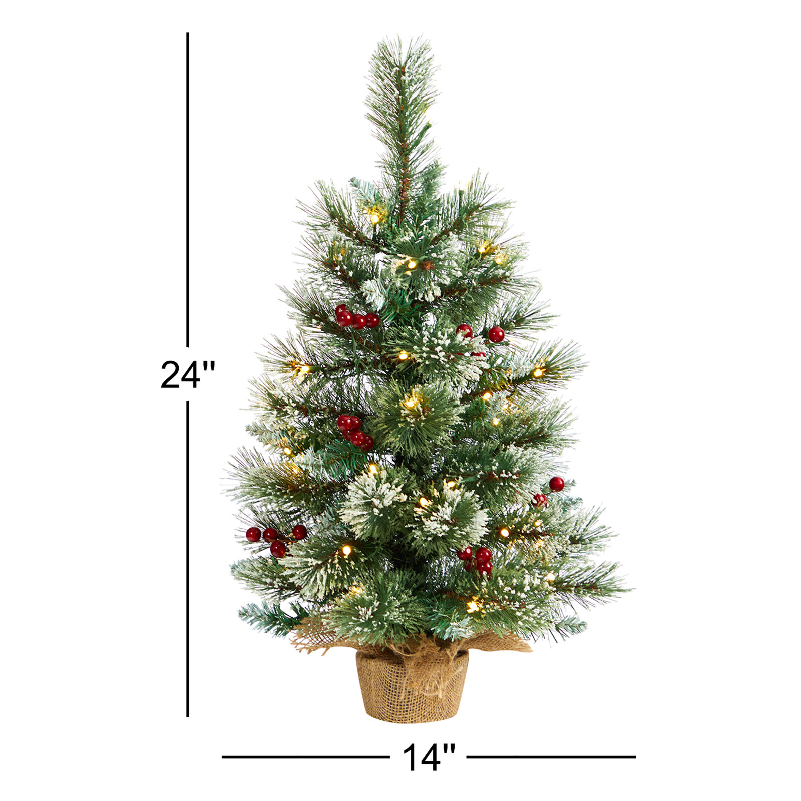 Snow-Tipped Pine Tabletop Christmas Tree