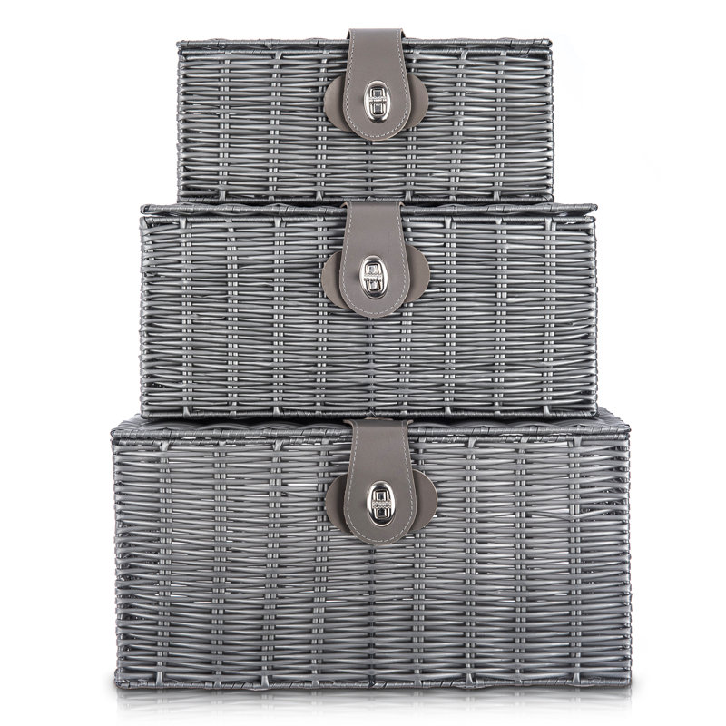 Laundry Set with Handles, Grey