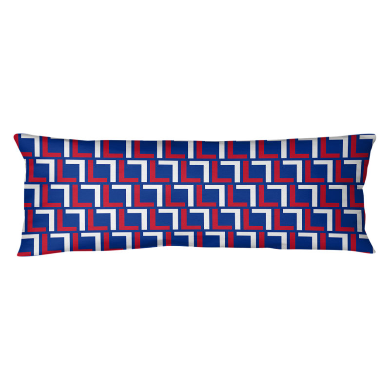 Polyester Medium Pillow, Polyester, Blue/Red/White