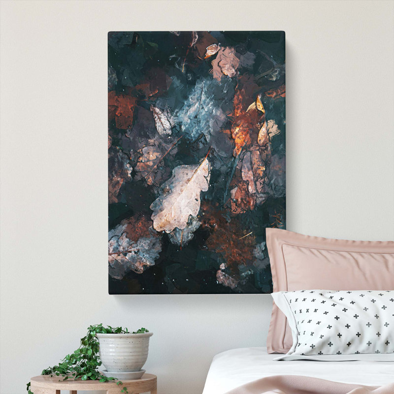 Autumnal Leaves In Abstract - Wrapped Canvas, 60cm H x 40cm W x 3cm D