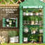 Four Tier Mini 90*49*160 cm Steel 1 Piece Mini Greenhouse Green with Roll-up Door-134740359-134740360