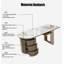 Bureau moderne en pierre frittée de style minimaliste-110846456