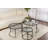Modern Coffee Table Set (3 Pieces), Black & Grey Tempered Glass, 16.5 x 14.0 x 16.5 in, 23.6 x 15.4 x 23.6 in, 31.5 x 16.9 x 31.5 in | Durable 100% Metal Frame, 0.06 in Thickness | Stylish Industrial Design for Living Room-1501854190-1501854189