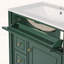 Meuble-lavabo de salle de bain avec lavabo en céramique de 30 po et rangement intérieur pour un rangement efficace-730434440