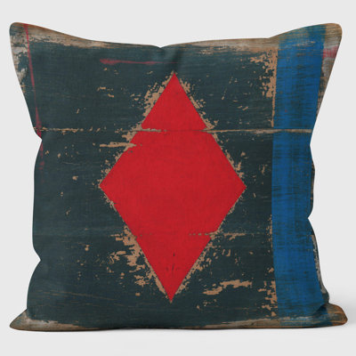 Diamonds Playing Cards - Martin Wiscombe - Retro Art Print Cushion
