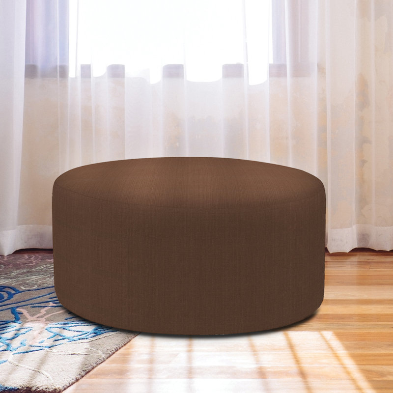 Averey Upholstered Ottoman, Chocolate