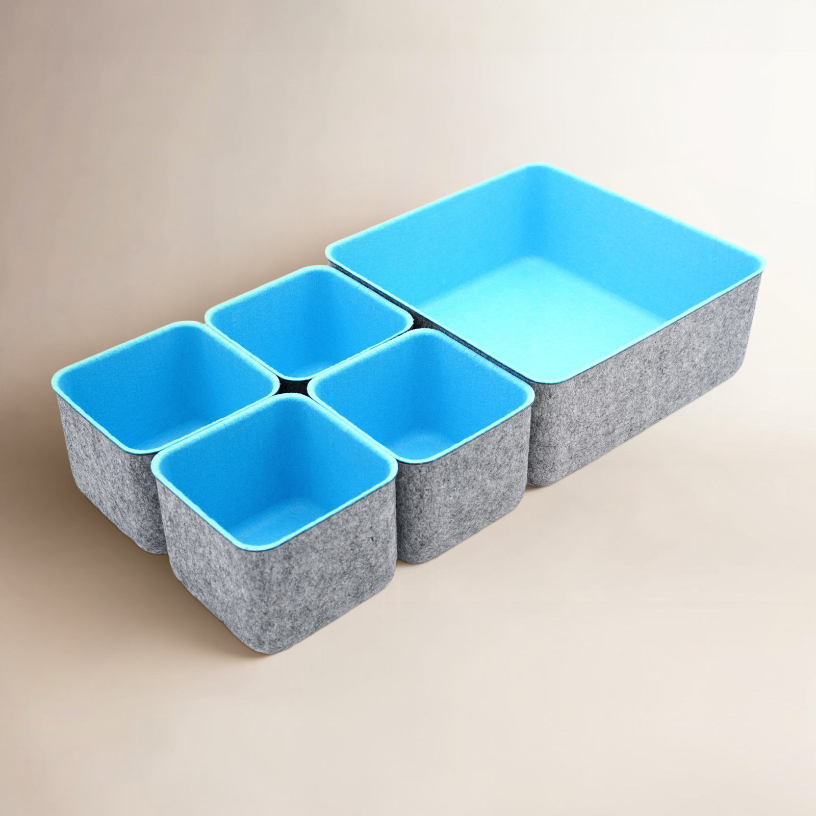 Joshua Desk Organizer Set, Sky Blue