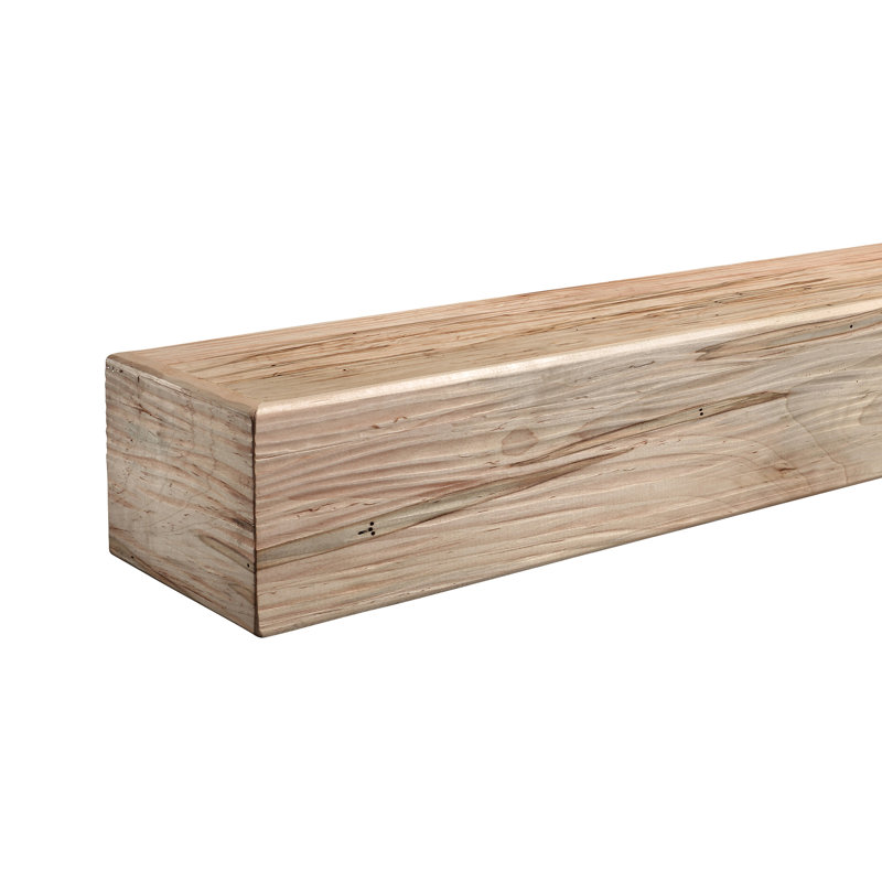 Ambrosia Maple Unfinished Floating Shelf Mantel, 60" Gray Wood