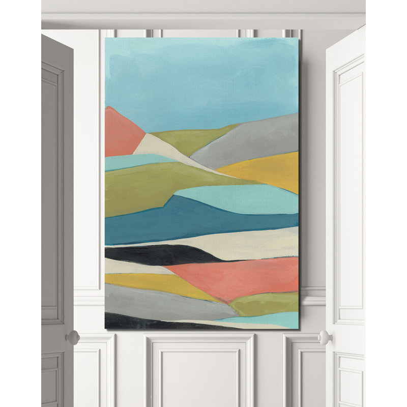 Geoscape II - Impression, H 12 po x l 8 po x P 1,5 po, Toile tendue
