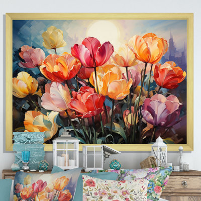 «Danemark Multicolor Tulip Fields V», reproduction sur toile