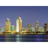 San Diego Skyline From Coronado Island Print by Brian Mc Clean