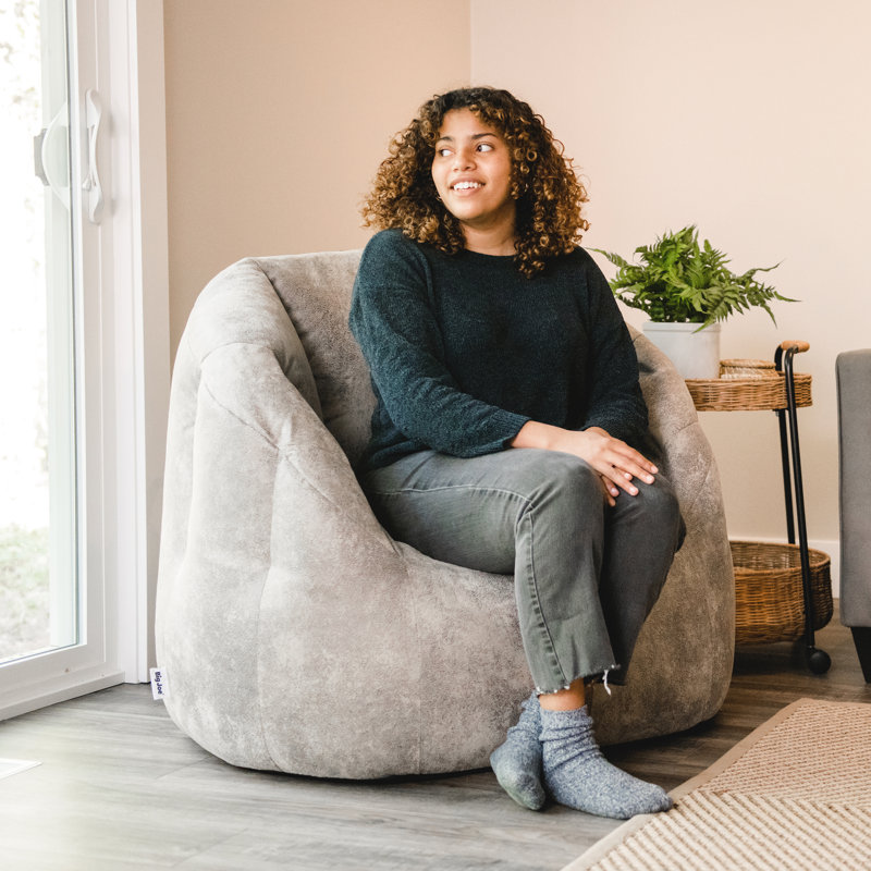 Big Joe Lux Standard Bean Bag Chair, Cement
