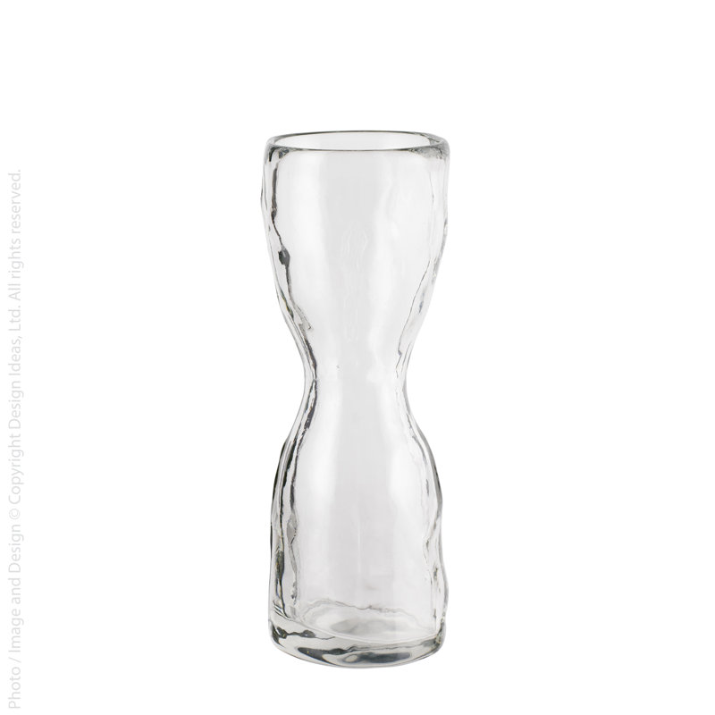 Vase de table en verre, H 7,4 po x l 2,6 po x P 2,6 po