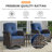 Gaetanino 7-Pieces Outdoor Conversation Set with Swivel Rocking Chairs and Cushions-102507063