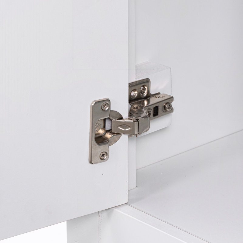 Elzadie Single Bathroom Vanity with Ceramic Top, White
