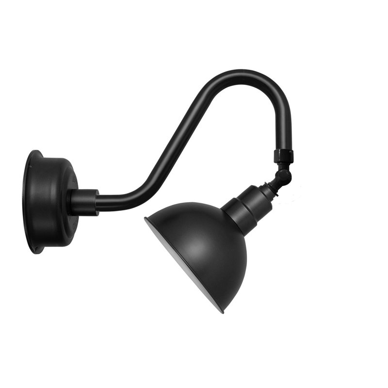 Luminaire de grange d’extérieur à del blackspot, Noir mat, H 22 po x l 10 po x P 21 po