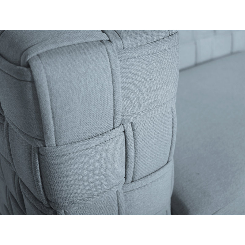 Chaise en chenille sarcelle clair et finition blanche Saree