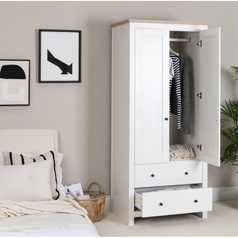 Maryhannah Tall Door Wardrobe, White