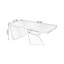 Bureau rectangulaire en bois massif brun-107743460