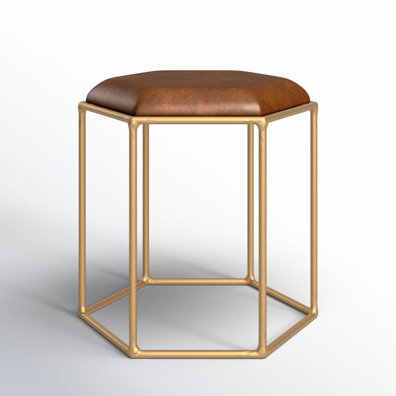 Bowdon Brass Accent Stool