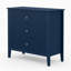 Table de chevet cannelée bleue à 32 tiroirs de 32 po de largeur, table d'appoint de rangement moderne pour grande chambre à coucher, table de bout de chevet escamotable avec boutons pour petits espaces-130118707