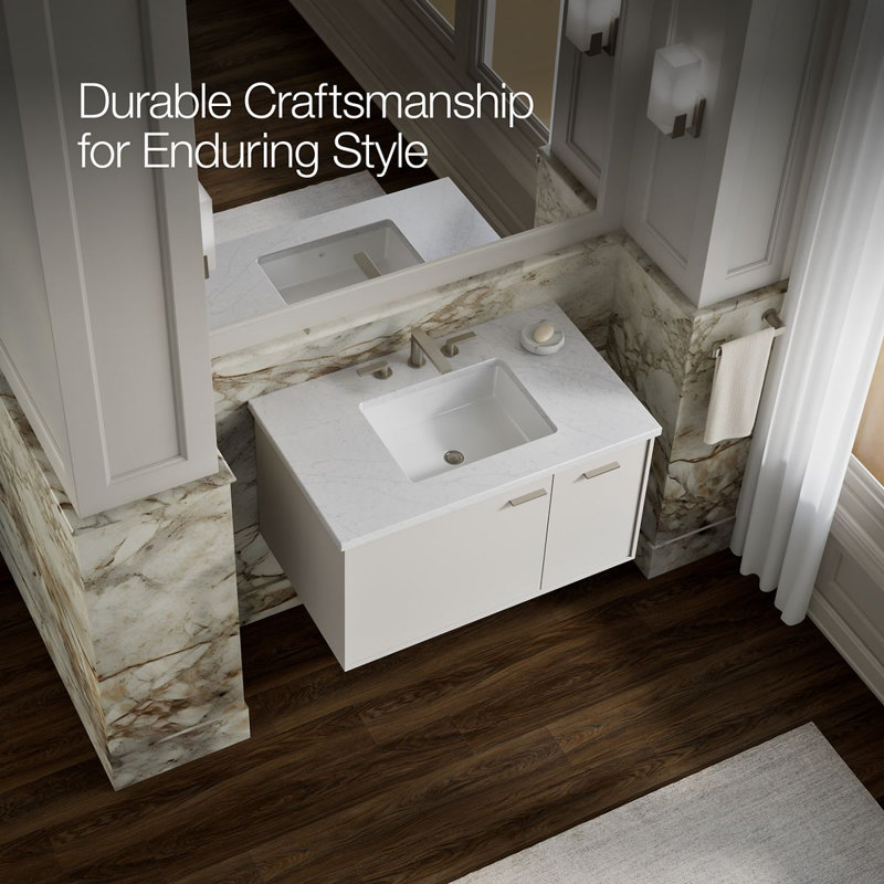 Jute® 36" Bathroom Vanity Base Only, Linen White