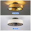 Ventilateur de plafond 20 pouces à profil bas en tissu Farmhouse