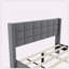 Grand lit plateforme tapissier avec pieds de soutien-1404349788
