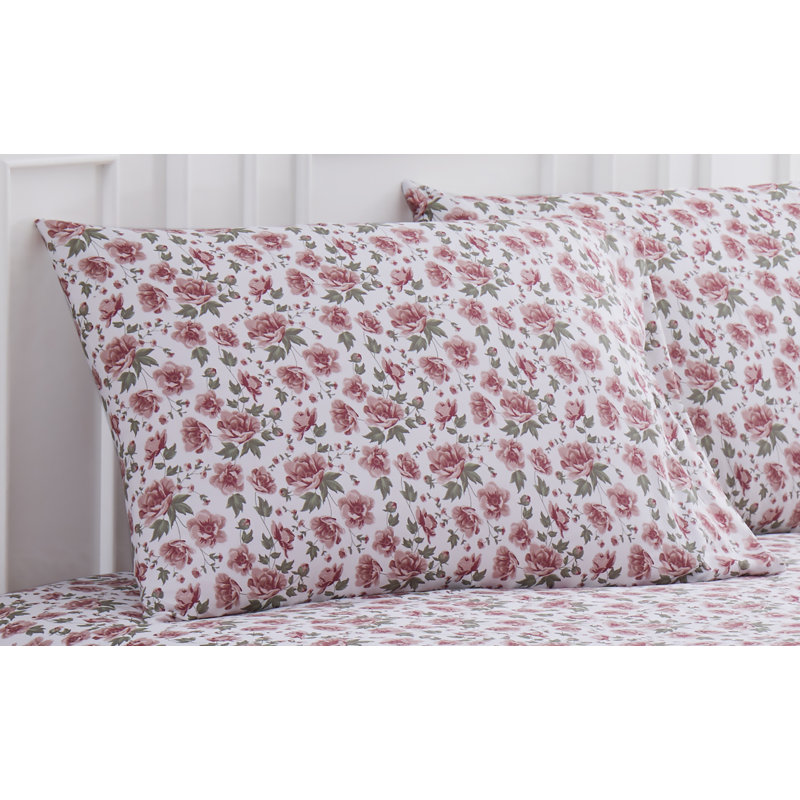 Microfiber Floral Sheet Set, Full
