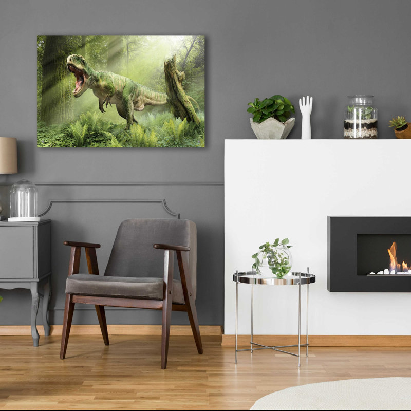 «Giganotosaurus», art mural en verre acrylique, H 24 po x l 36 po x P 0,2 po