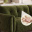 Coussin en chenille vert-2119167698