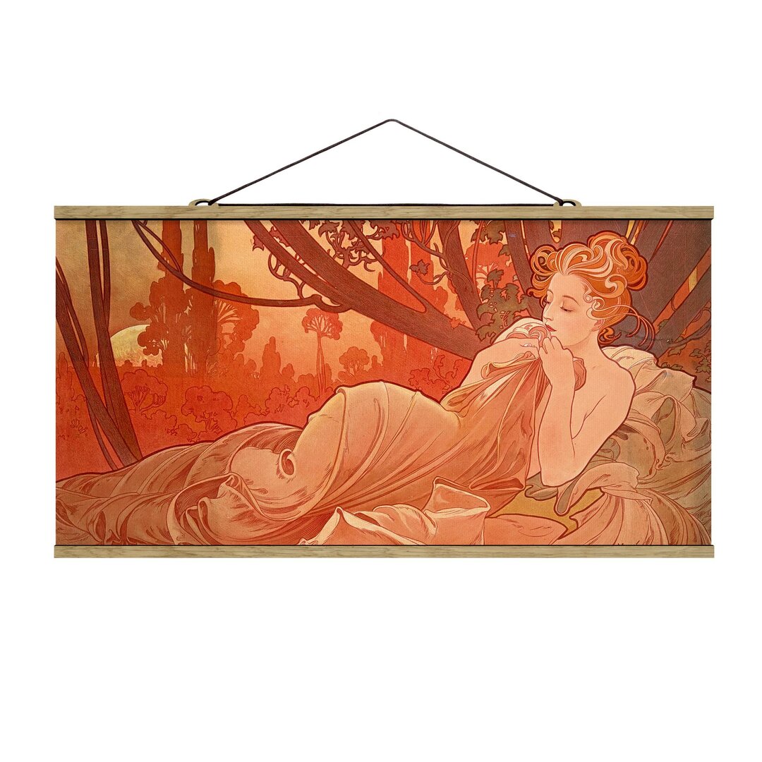 Grafikdruck Dusk von Alfons Mucha