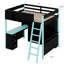 Wood Loft Bed With Desk-187917695